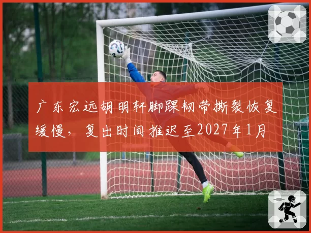 广东宏远胡明轩脚踝韧带撕裂恢复缓慢,复出时间推迟至2027年1月